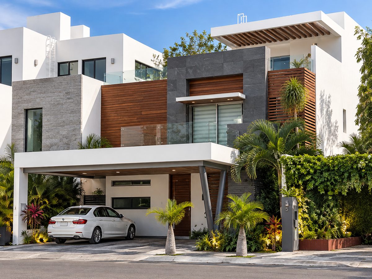 Cumbres 55 — fachada residencial contemporánea