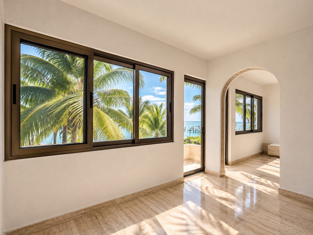 Real Hacienda — interior con vista al Mar Caribe